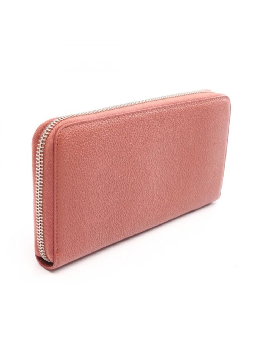 Saint Laurent Paris Round Length Wallet Classic Rive Gauche Terracotta Leather - Picture 2 of 7